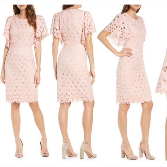 Rachel Parcell Pink Eyelet Sheath Dress - Picture 2 of 11